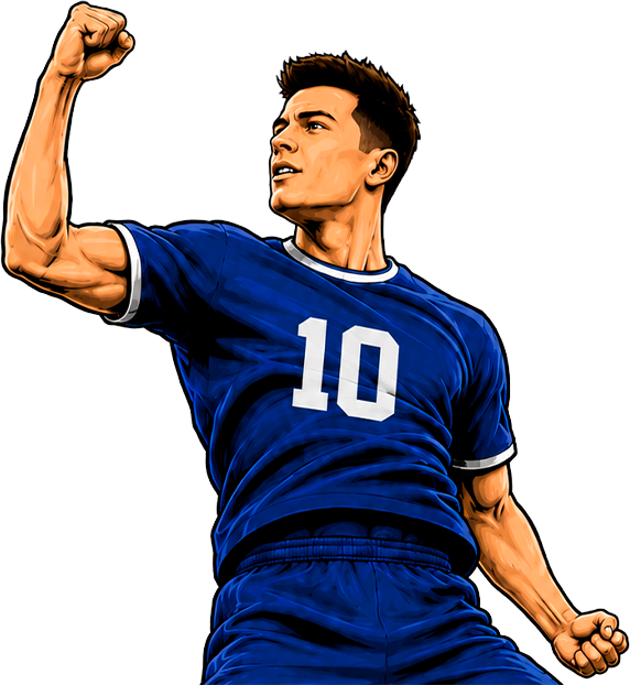 Camisa 10 comemorando